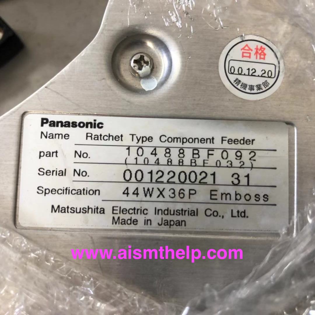 Panasonic 10488BF092 RATCHET TYPE COMPONENT FEEDER 001220021 31 44WX36P EMBOSS