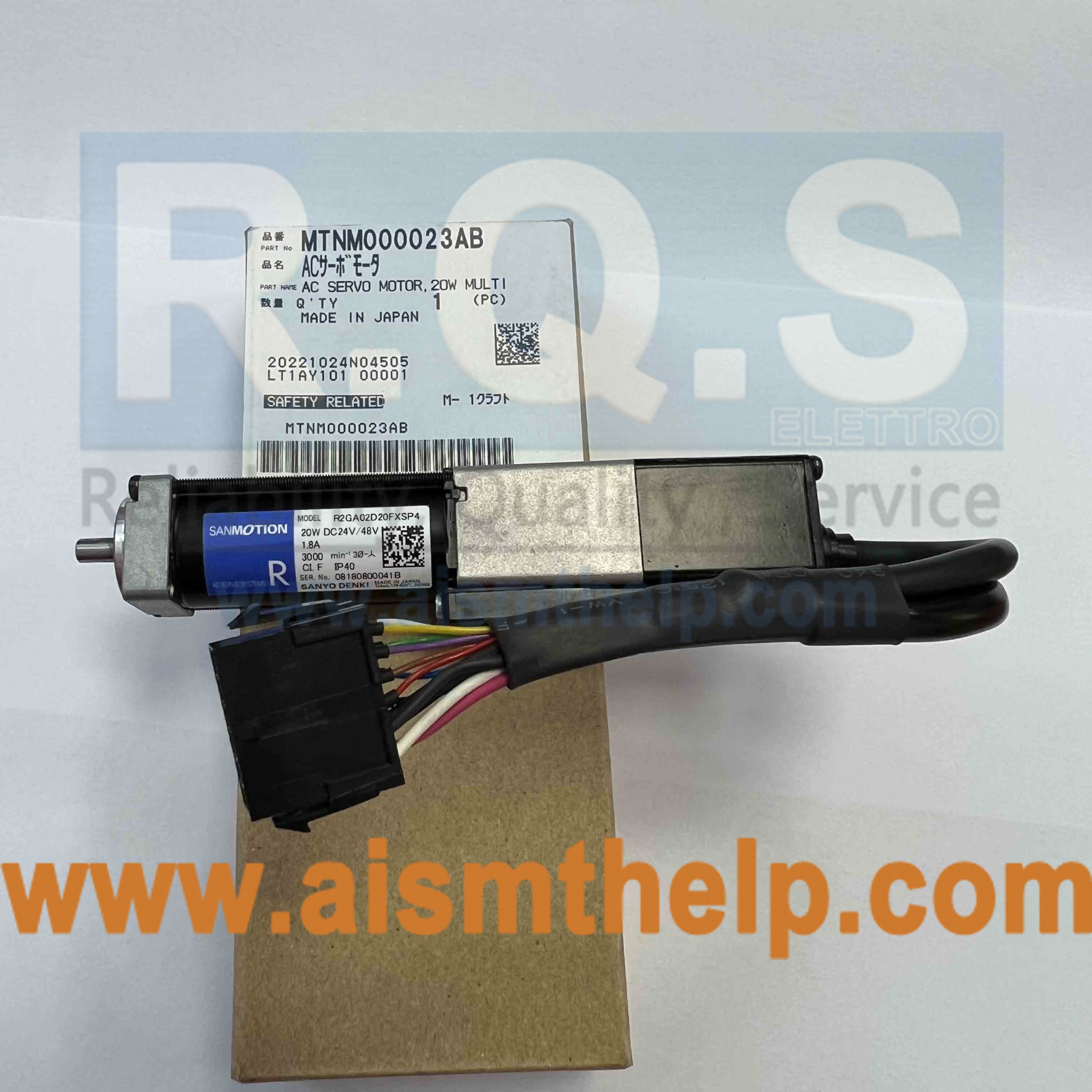 Panasonic SMT Parts MTNM000023AB AC SERVO MOTOR 20W MULTI R2GA02D20FXSP4 20W DC24V 48V.